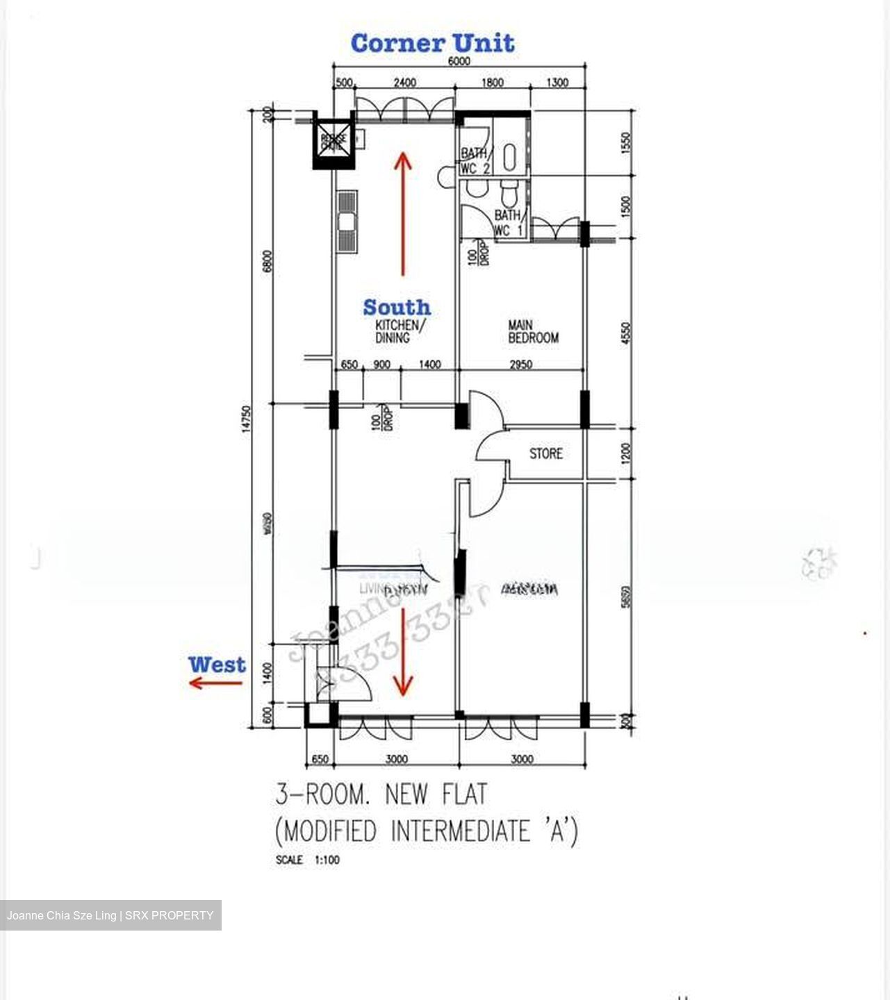Blk 107 Yishun Ring Road (Yishun), HDB 3 Rooms #593187201